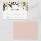 Peach Meadow Baby shower Luier Raffle Kaarten (Voorkant / Achterkant)