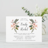 Peach Meadow Bat Mitzvah Invitation Kaart (Staand voorkant)