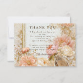 Peach Meadow Boots Bridal Shower Bedankkaart (Voorkant)