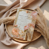 Peach Meadow Boots Bridal Shower Kaart
