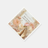 Peach Meadow Boots Bridal Shower Servet (Hoek)