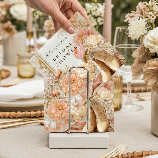 Peach Meadow Boots Bridal Shower Servet