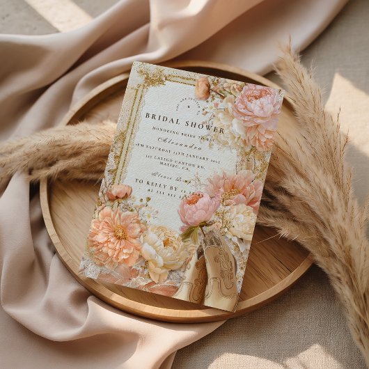Peach Meadow Boots Bruiloftsfeest Kaart