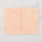 Peach Meadow Floral Baby shower Invitation Briefkaart (Achterkant)