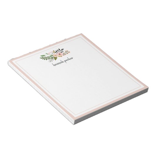 Peach Meadow | Gepersonaliseerd Notitieblok (Schuin)