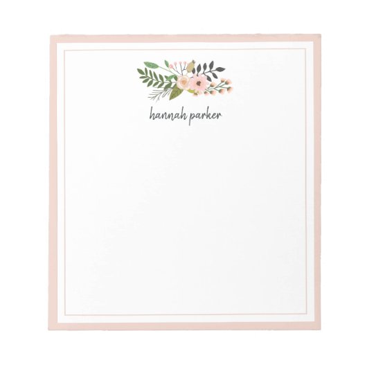 Peach Meadow | Gepersonaliseerd Notitieblok (Voorkant)