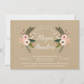 Peach Meadow Kraft Bridal Showuitnodiging Kaart (Voorkant)