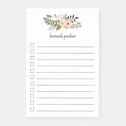 Peach Meadow | Lijnbaar om een lijst op te stellen Post-it® Notes (Voorkant)