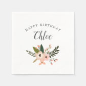 Peach Meadow Personalized Birthday Servet (Voorkant)