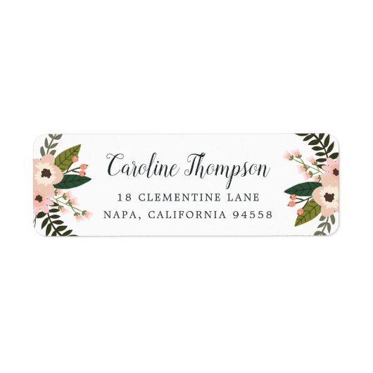 Peach Meadow Return-adres Etiket (Voorkant)