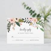 Peach Meadow RSVP-kaart RSVP Kaartje (Staand voorkant)