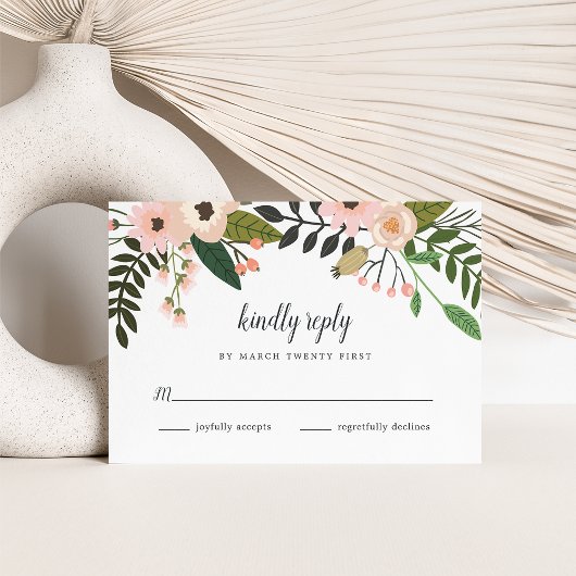 Peach Meadow RSVP-kaart RSVP Kaartje