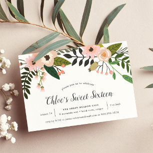 Peach Meadow Sweet Sixteen Uitnodiging