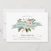 Peach Meadow | Uitnodiging tot Pasen-Brunch (Voorkant)