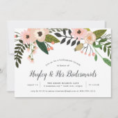 Peach Meadow | Uitnodiging van Bridesmaids Brunch (Voorkant)