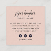 Peach Meadow Vierkante Visitekaartje (Achterkant)