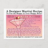 Peach Melba Martini Recept Briefkaart (Voorkant)