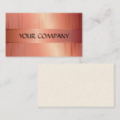 Peach Metallic Kaart Sjabloon Visitekaartje (Voorkant / Achterkant)