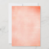 Peach Midzomer Floral | Bridal Shower-uitnodiging Kaart (Achterkant)