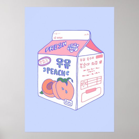 Peach Milk Carton Poster (Voorkant)