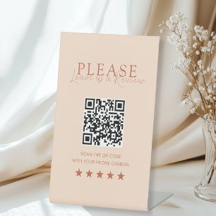 Peach Minimaal Elegaant Salon Social Media Reclamebord Met Voetstuk