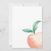 Peach minimalist Baby shower Invitation Kaart (Achterkant)