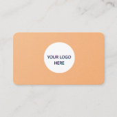 Peach Minimalist – Volledig  en schoon ontwerp Visitekaartje (Voorkant)