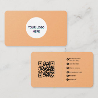 Peach Minimalist – Volledig en schoon ontwerp Visitekaartje