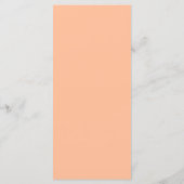 Peach minimalistische typografie zomer bruiloft menu (Achterkant)
