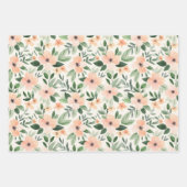 Peach Mint Flowers Hearts Beauty Birthday Inpakpapier Vel (Voorkant)