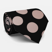 Peach Mocha Polka Dot Double Sided Stropdas (Opgerold)