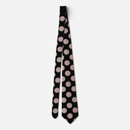 Peach Mocha Polka Dot Double Sided Stropdas (Achterkant)