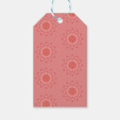 peach mod mandala cadeaulabel (Voorkant)