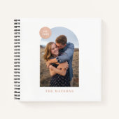 Peach Modern Arch Custom Fotoalbum Journal Notitieboek (Voorkant)