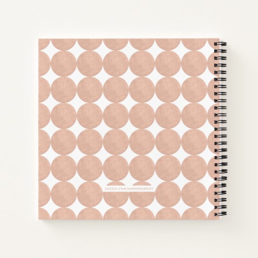 Peach Modern Arch Custom Fotoalbum Journal Notitieboek (Achterkant)