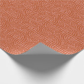 Peach Modern Boho Wave inpakpapier (Hoek)