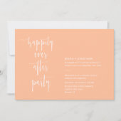 Peach Modern Gelukkig Ooit Na QR Code Foto Kaart (Voorkant)