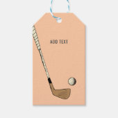 Peach Modern Golf Cadeaulabel (Voorkant)