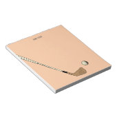 Peach Modern  Golf Notitieblok (Schuin)