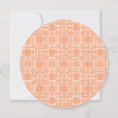 Peach Modern HeartsTypography Wedding Kaart (Achterkant)