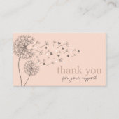 Peach Modern Script QR-code, dank u Visitekaartje (Voorkant)