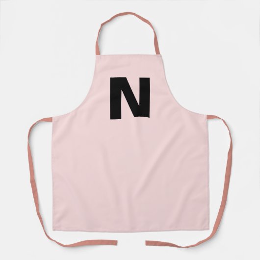 Peach Modern Stylish Monogram Initial Letter Schort (Voorkant)