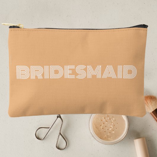 Peach Moderne Typografie Bruidsmeisje Etui