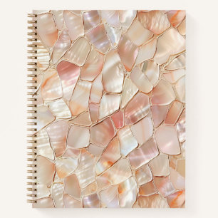 Peach Moeder van Pearl Mosaic Spiral Notitieboek