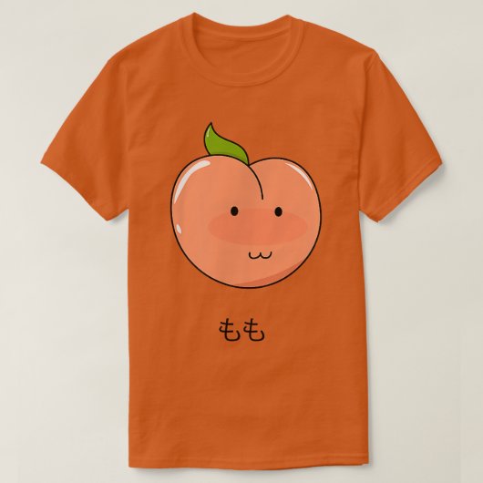 Peach Momo Japo Kawaii Otaku Style Cute Pink P T-shirt (Design voorkant)