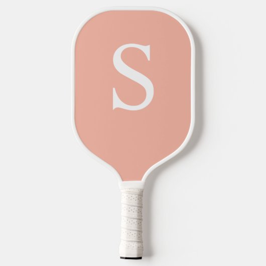 Peach Monogram Aangepaste Pickleball Paddle (Achterkant)