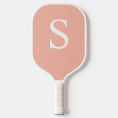 Peach Monogram Aangepaste Pickleball Paddle (Voorkant)