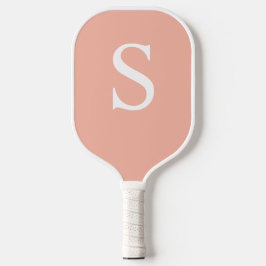 Peach Monogram Aangepaste Pickleball Paddle (Voorkant)
