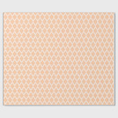Peach Moroccan Quatrefoil Pattern #4 Cadeaupapier (Vlak)