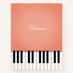 Peach Music Keyboard Aangepast Notitieboek